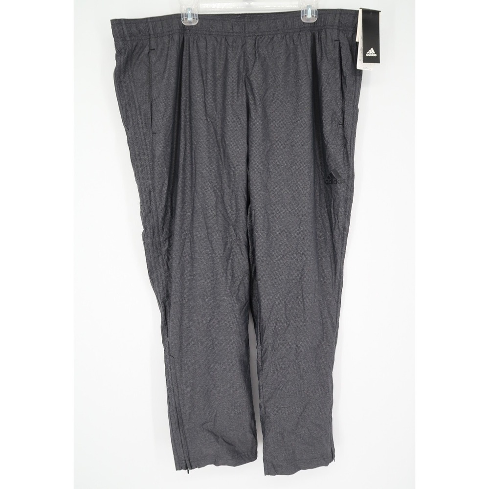 Adidas Mens XXL Essentials Woven Pants Black Track Gym Ankle Zip Pant S13984 2XL